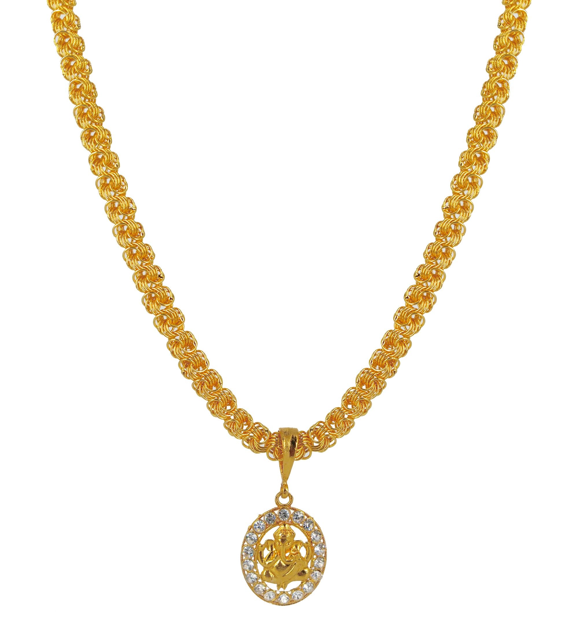 Luxurious Men’s Gold Plated Pendant With Chain – Stylish Men’s Jewelry (Vol 6)