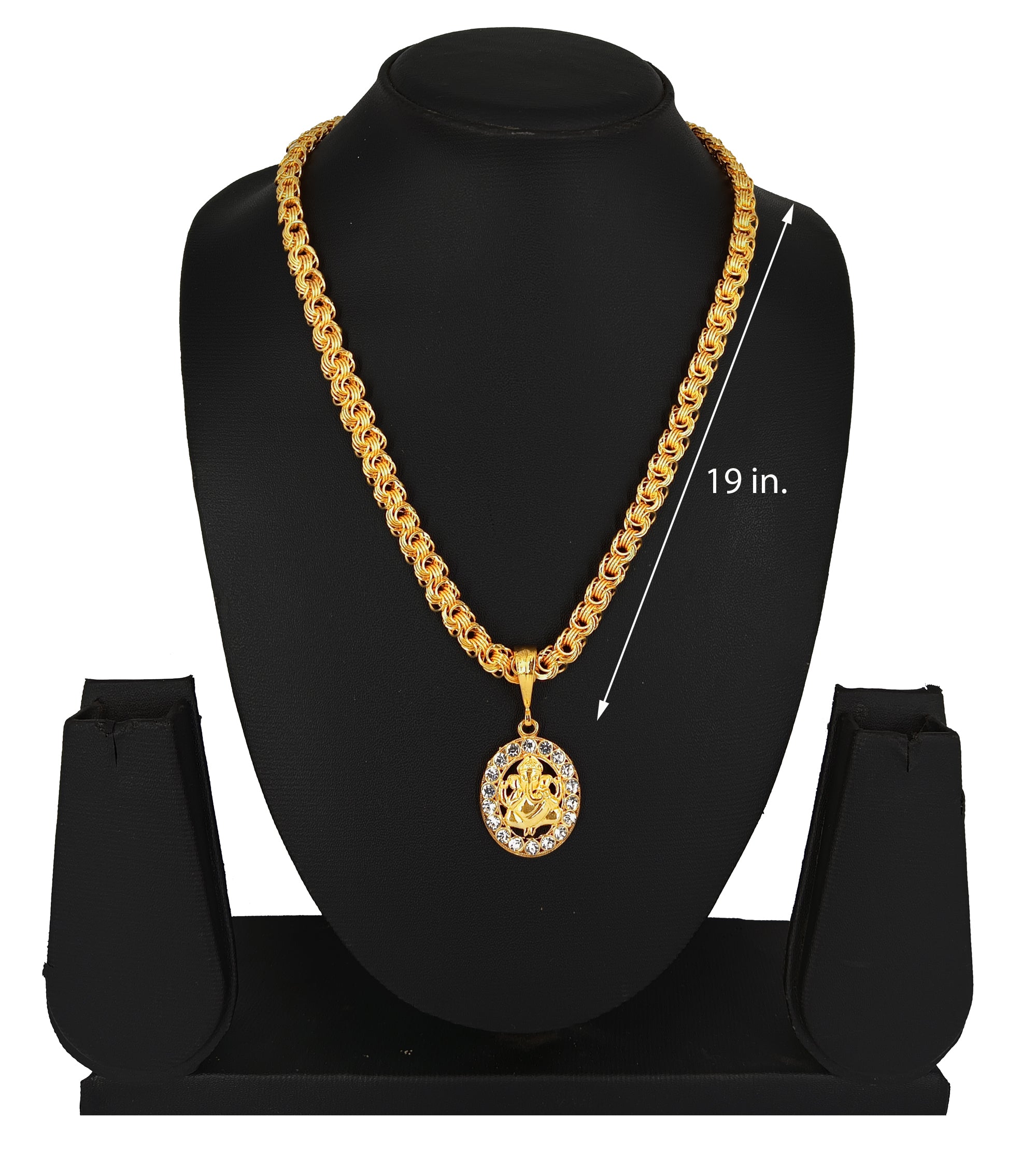 Luxurious Men’s Gold Plated Pendant With Chain – Stylish Men’s Jewelry (Vol 6)