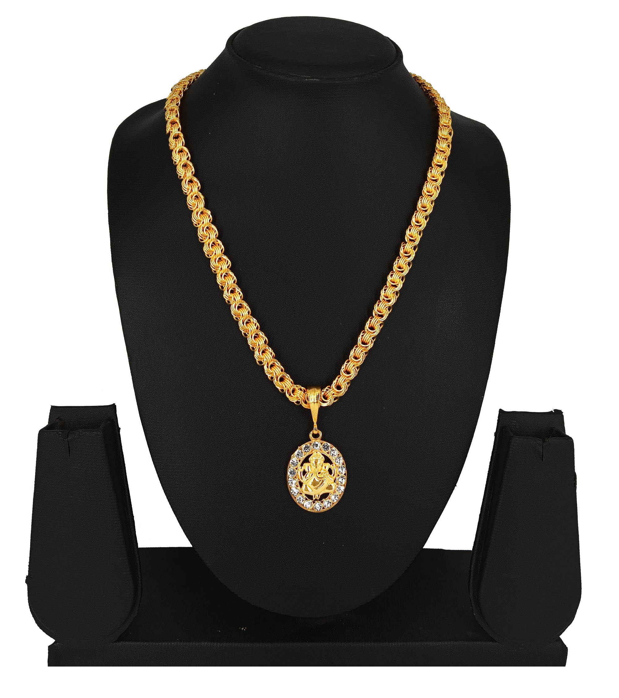 Luxurious Men’s Gold Plated Pendant With Chain – Stylish Men’s Jewelry (Vol 6)